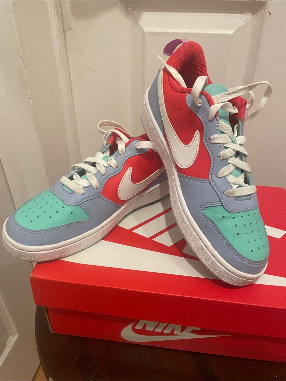 Nike Court Borough Low Recraft GS Cobalt Bliss Track Red DV5456-400 Size 5Y